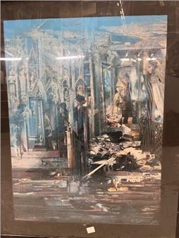 H_ 64 cm L_ 47 cm (at sight) - Gérard Larguier