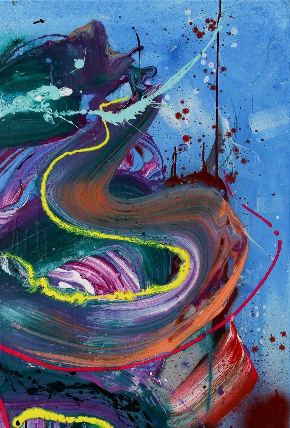 Artwork by Max Milan, Life Down Under, Made of Acrylic on linen