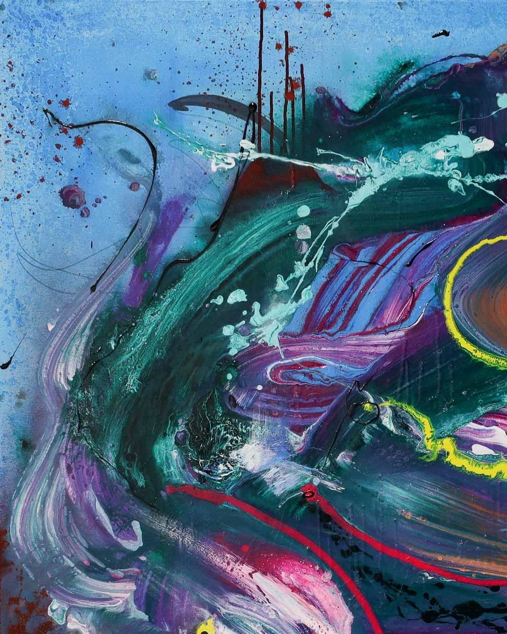 Artwork by Max Milan, Life Down Under, Made of Acrylic on linen