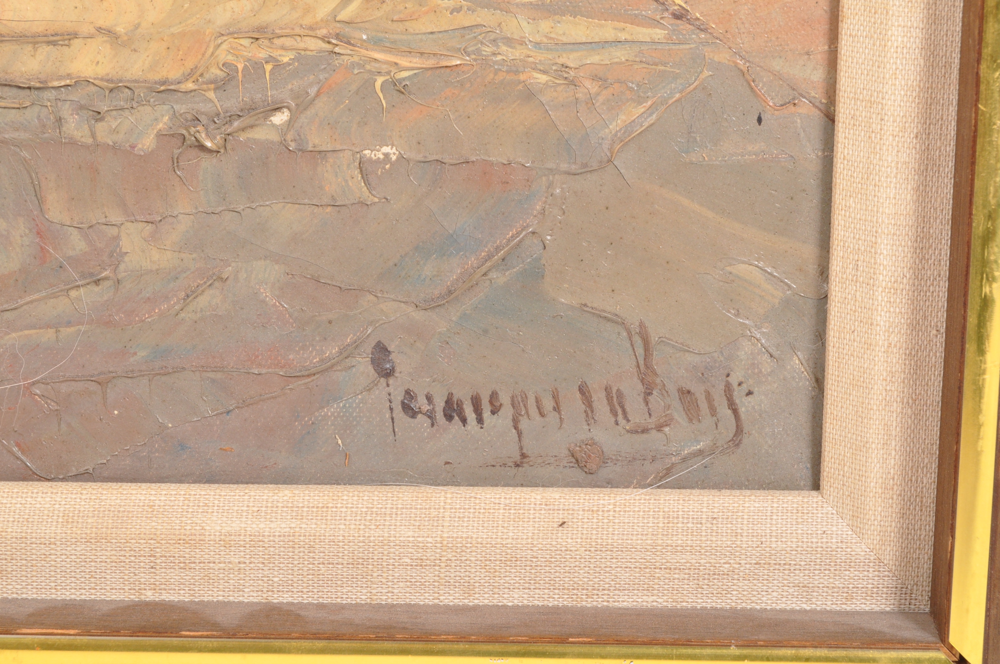 Artwork by François DuBois, Pair midcentury oil on canvases depicting Parisian street scenes, Made of oil on canvases