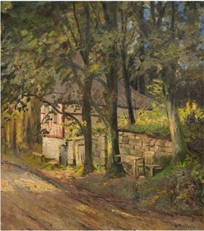 Hütte im Wald - Wilhelm Mosblech