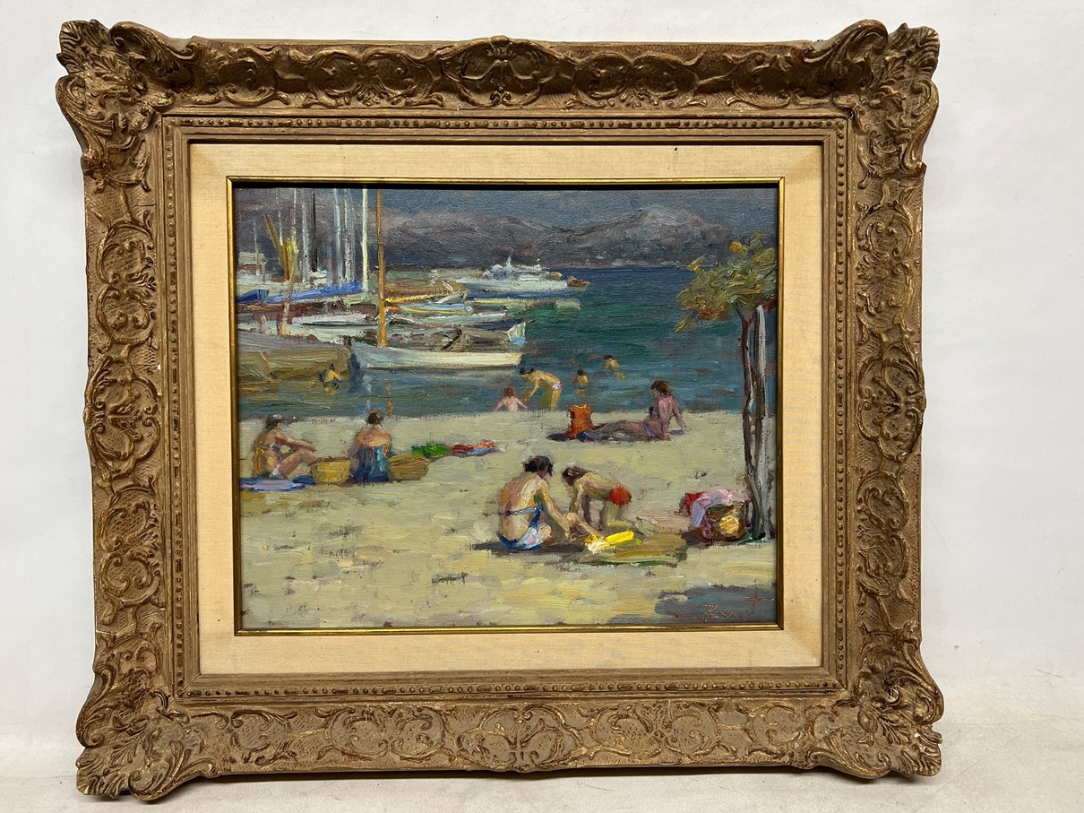 Artwork by Jordi Baget Ballester, Playa de Mallorca, Made of oil on canvas