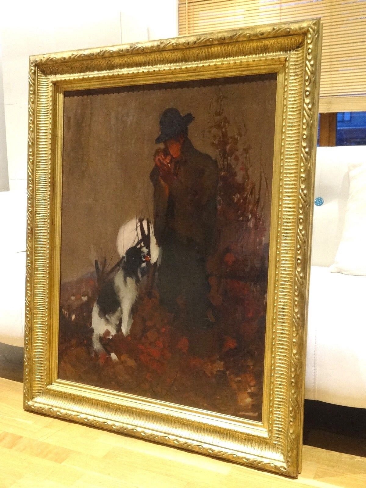 John R. Koopman | SHERLOCK HOLMES & SPANIEL DOG AT NIGHT OIL PAINTING ...