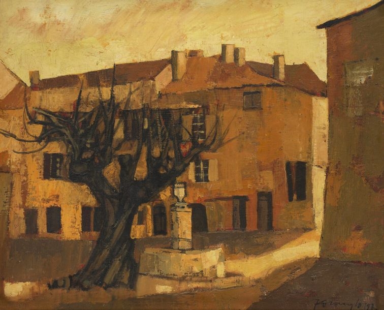 Artwork by Jean Kormylo, The old elm, Made of oil on canvas