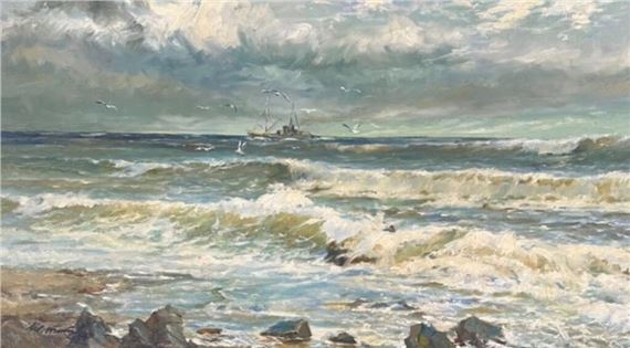 Ivan Titov (1902-1983) Seascape by Ivan Titov