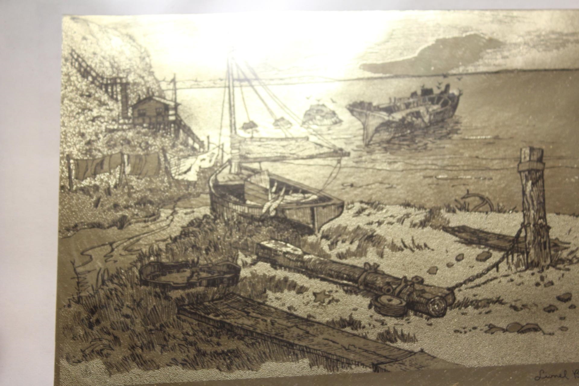 Lionel Barrymore Lionel Barrymore Gold Foil Etching MutualArt