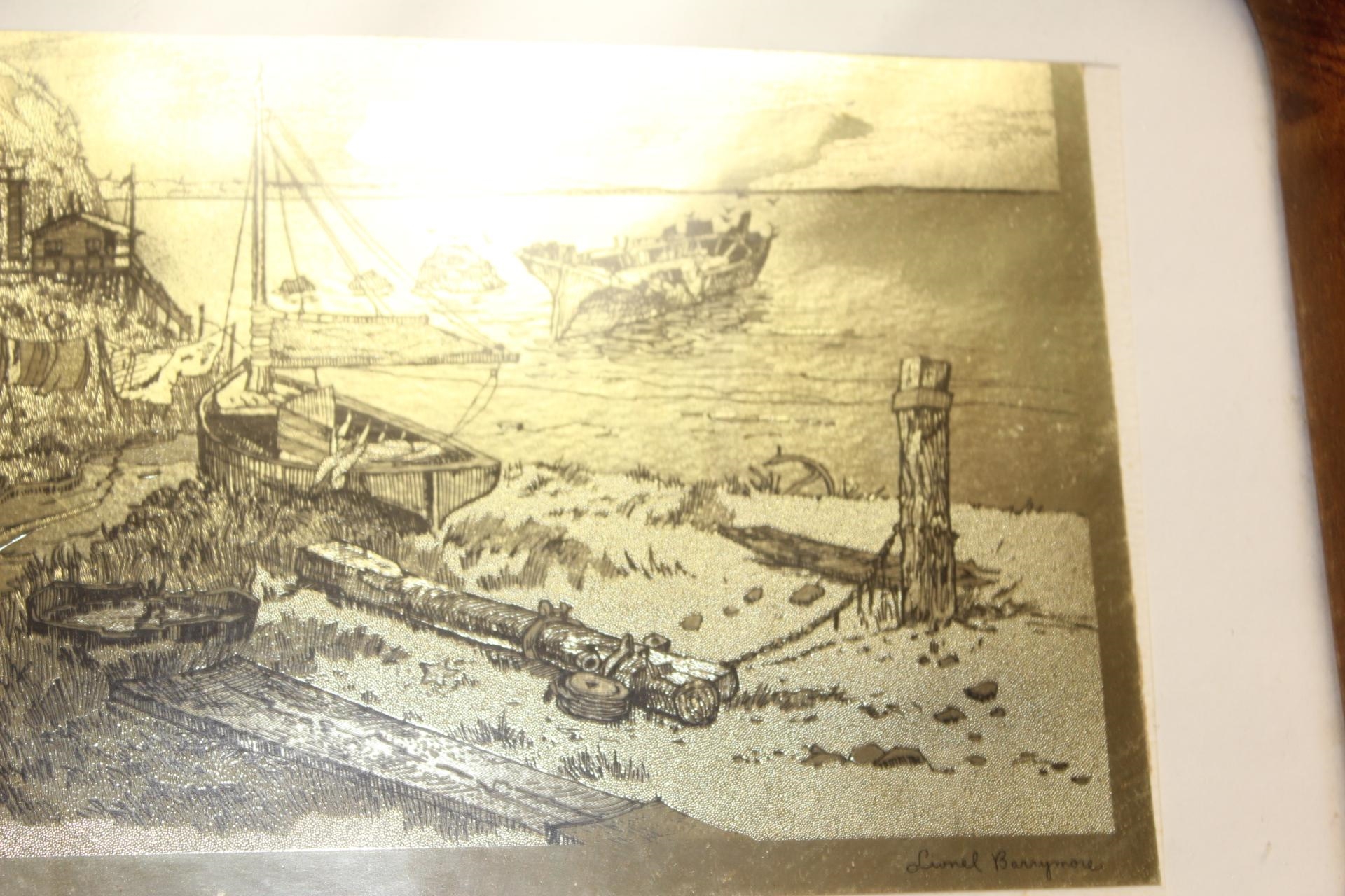 Lionel Barrymore Lionel Barrymore Gold Foil Etching MutualArt