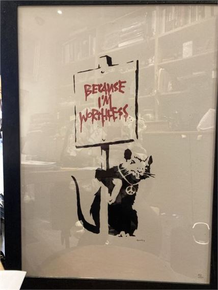 Banksy | Because I'm worthless | MutualArt