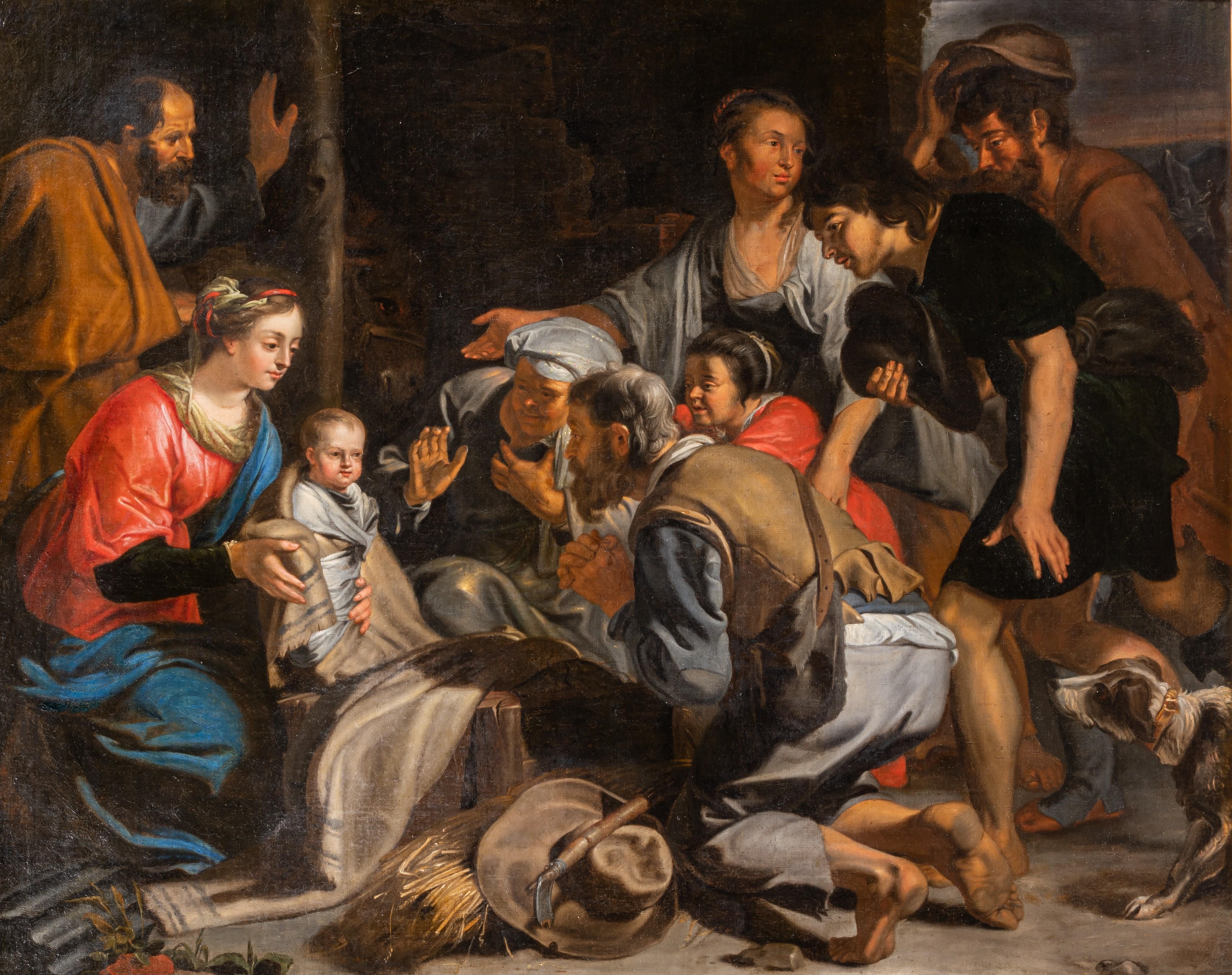 Artwork by Abraham van Diepenbeeck, The Adoration Of The Shepherds, Made of oil on canvas