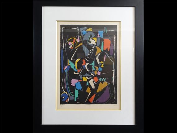 André Lanskoy | André (1902-1976) - Composition sur fond noir