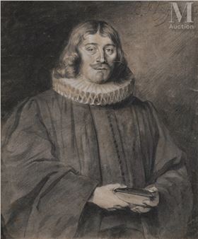 Portrait d’homme tenant un livre - Barthélemi Hopfer