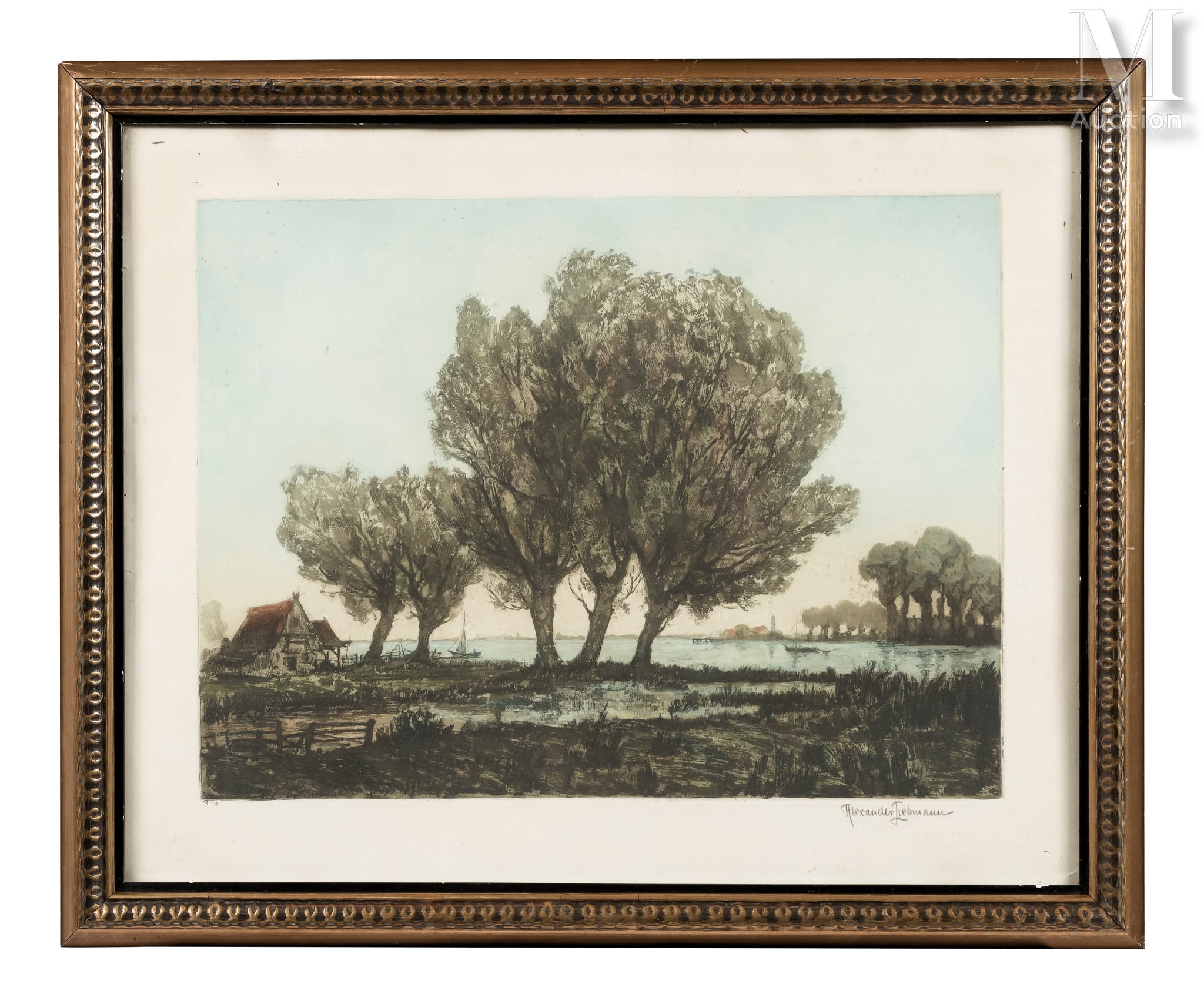 Artwork by Alexander Liebmann, Les bords du lac, Made of lithograph on paper