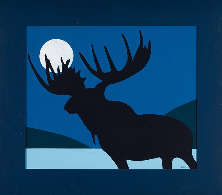 Artwork by Charles Pachter, Moose Lunar, Made of acrylic on canvas