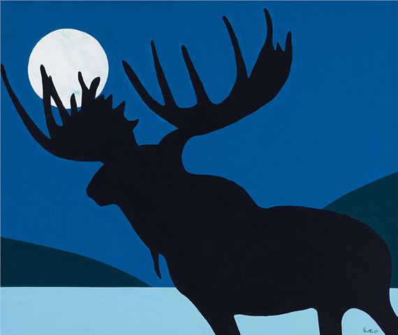 Moose Lunar by Charles Pachter, dated 2022