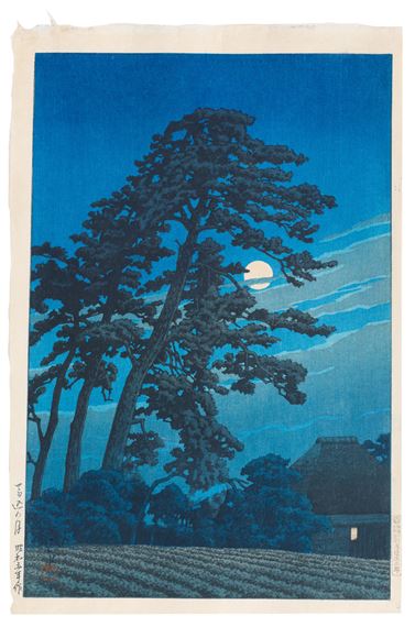 Magome no tsuki (Moon at Magome) from the series Tokyo nijukkei (20 Views of Tokyo) by Hasui Kawase, dated 1930