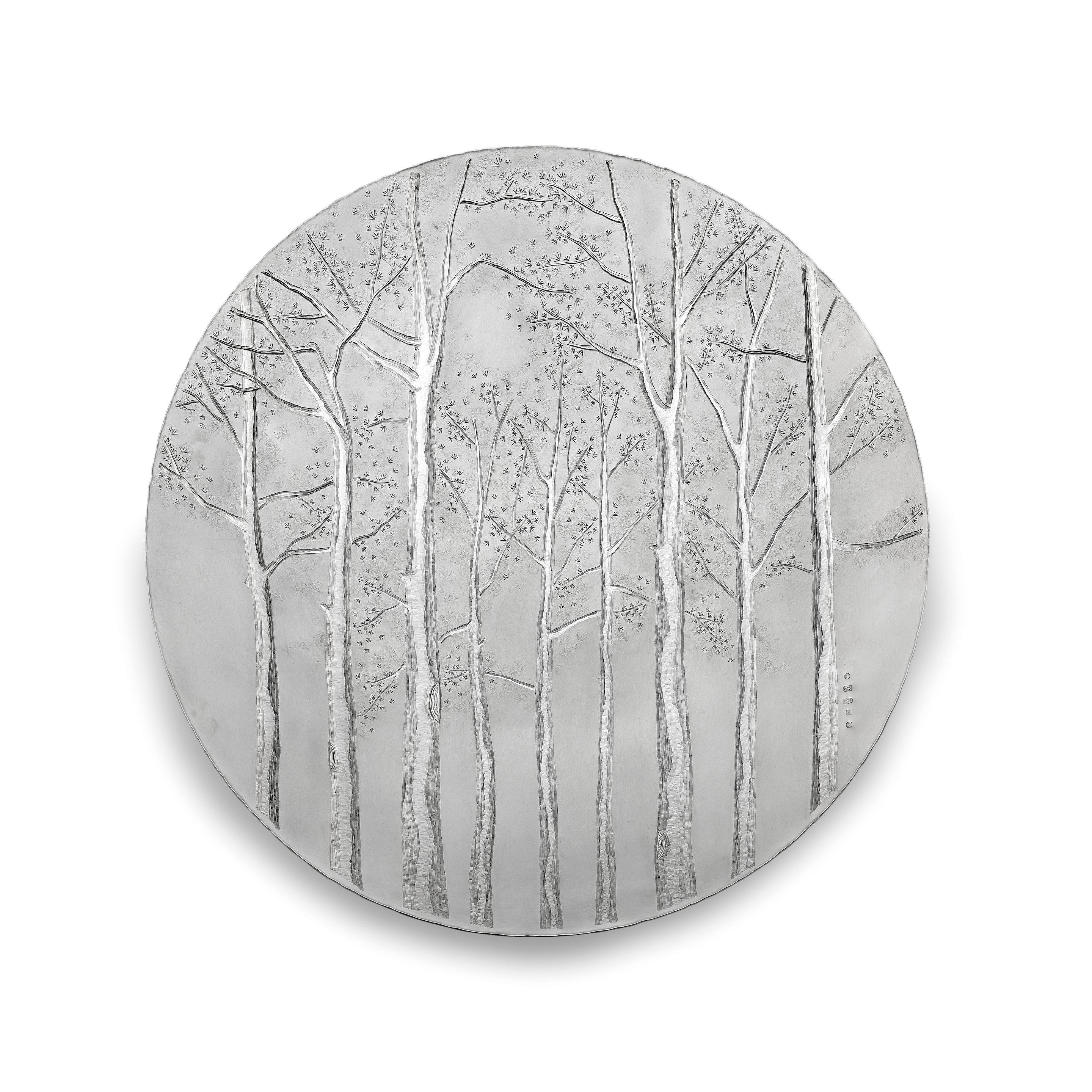 Kyosun Jung | Kyosun Jung A monumental silver tree wall piece entitled ...