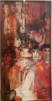 Jean CAMBEROQUE (1917-2001)
Two scenes of bullfighting Oil on canvas 120 x 59 cm and watercolor and ink 65 x 40 cm - Jean Camberoque