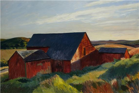 Cobb's Barns, South Truro by Edward Hopper, Executed in 1930-1933