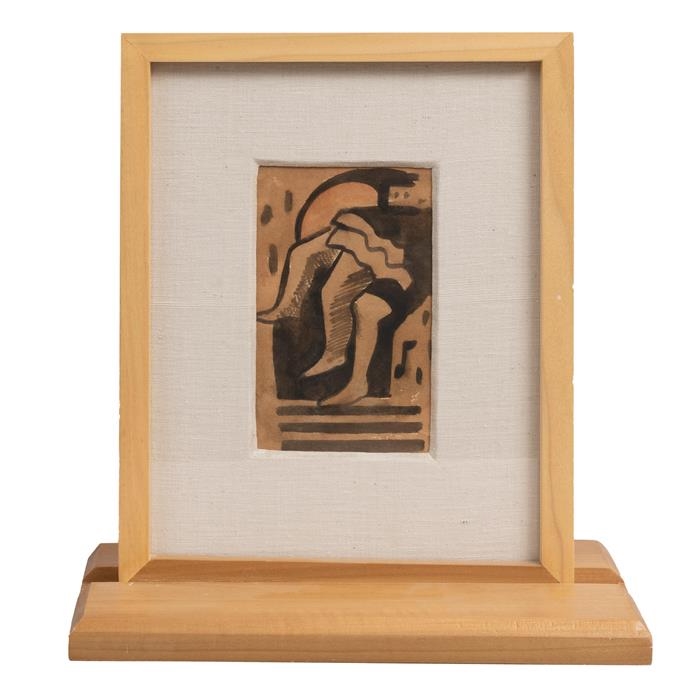 Artwork by Fermín Revueltas, A) Alegría musical b) Copas de árboles, Made of Ink and watercolor on paper, double view