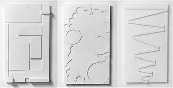 "Zeichen 1-2-3" dreiteilig, 2017 - Brigitte Lang