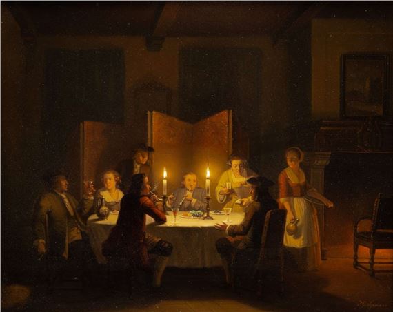 Card tricks by candle light by Pieter Geerard Sjamaar