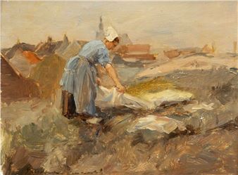 Drying the laundry in the dunes of Katwijk - Thamine Tadama Groeneveld