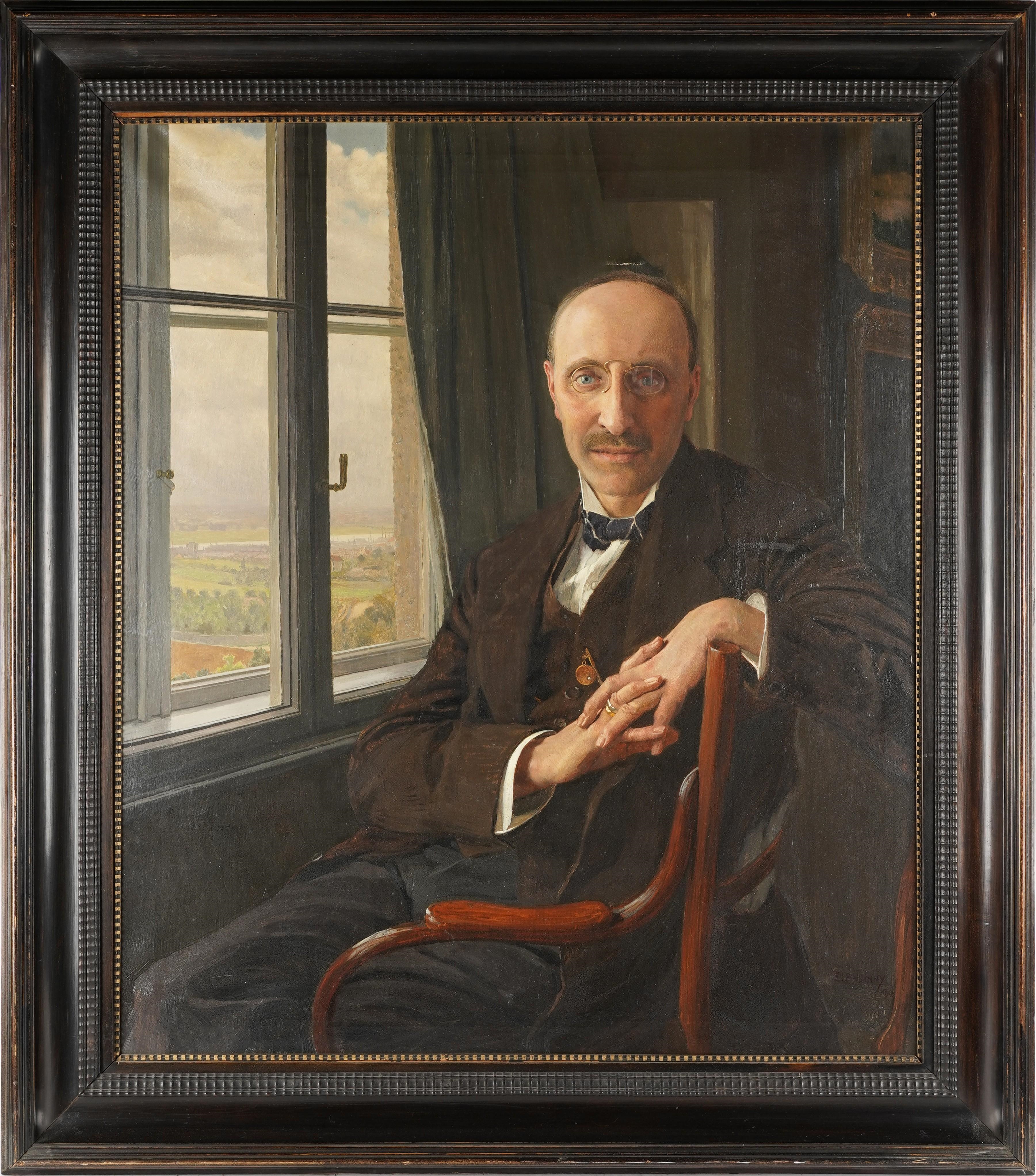 Artwork by Emanuel Baschny, Emanuel Baschny (1876-1932): Portrait of a Man Seated by a Window, Made of oil on canvas