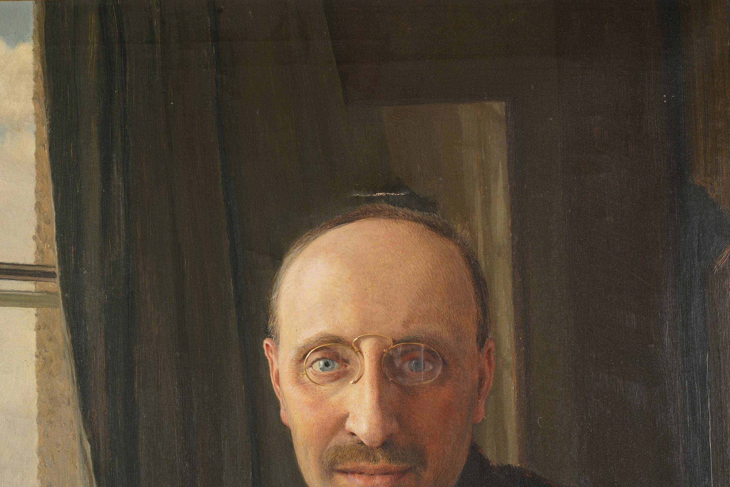 Artwork by Emanuel Baschny, Emanuel Baschny (1876-1932): Portrait of a Man Seated by a Window, Made of oil on canvas