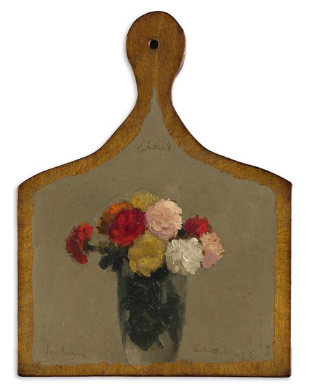 Zinnias in a Vase. by Robert Kulicke, 1968