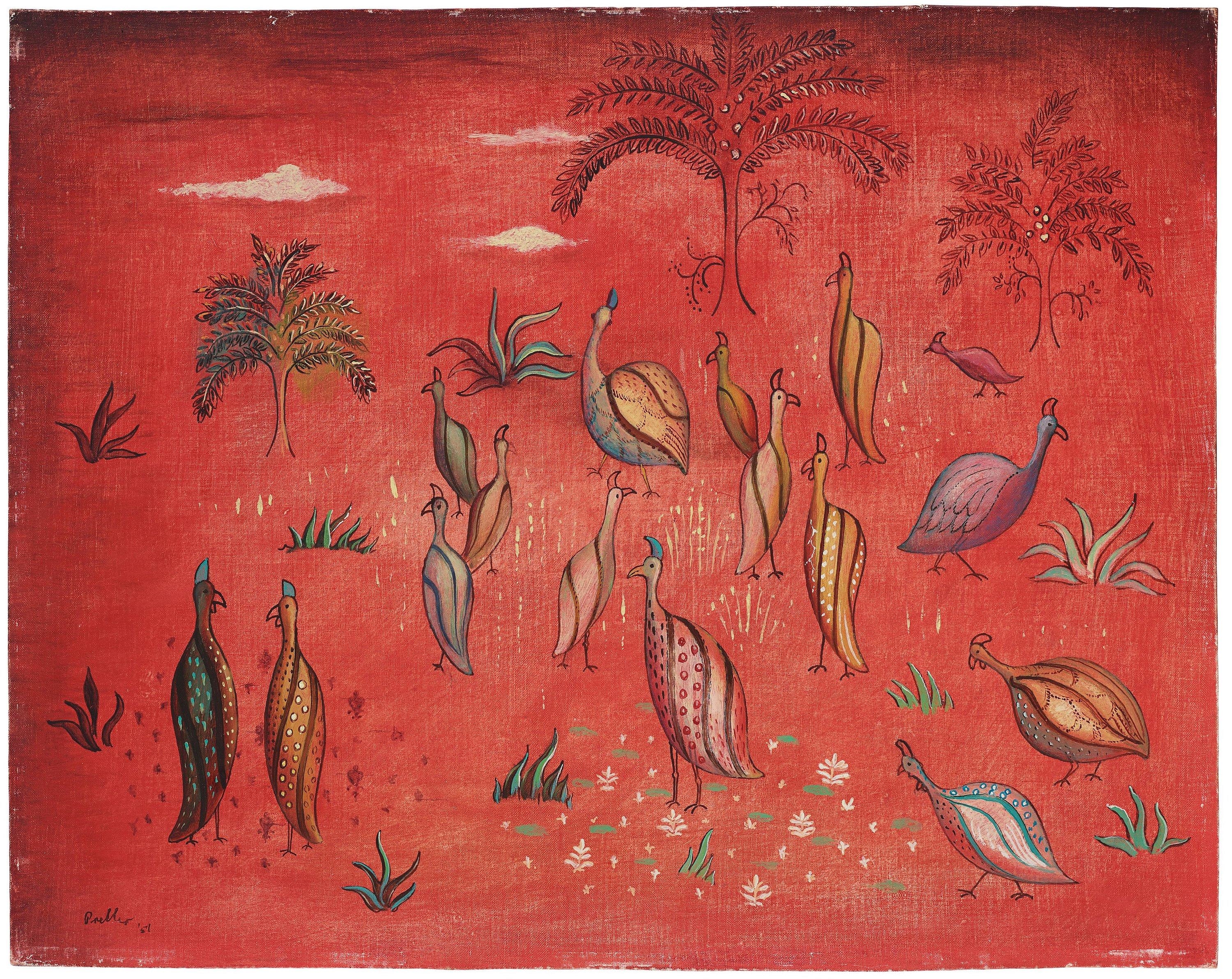 Alexis Preller | Alexis Preller, Guinea Fowls (52) | MutualArt