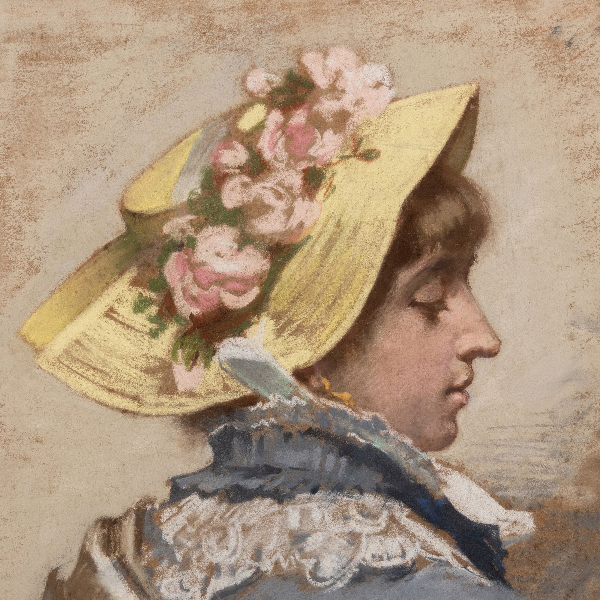Fedor Encke | Woman in a Straw Hat | MutualArt