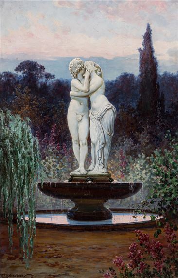 Garden Fountain by Adolf Liebscher