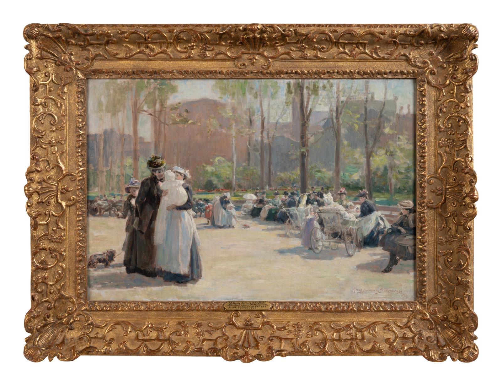Alice Barber Stephens | A Spring Morning in the Park (1892) | MutualArt