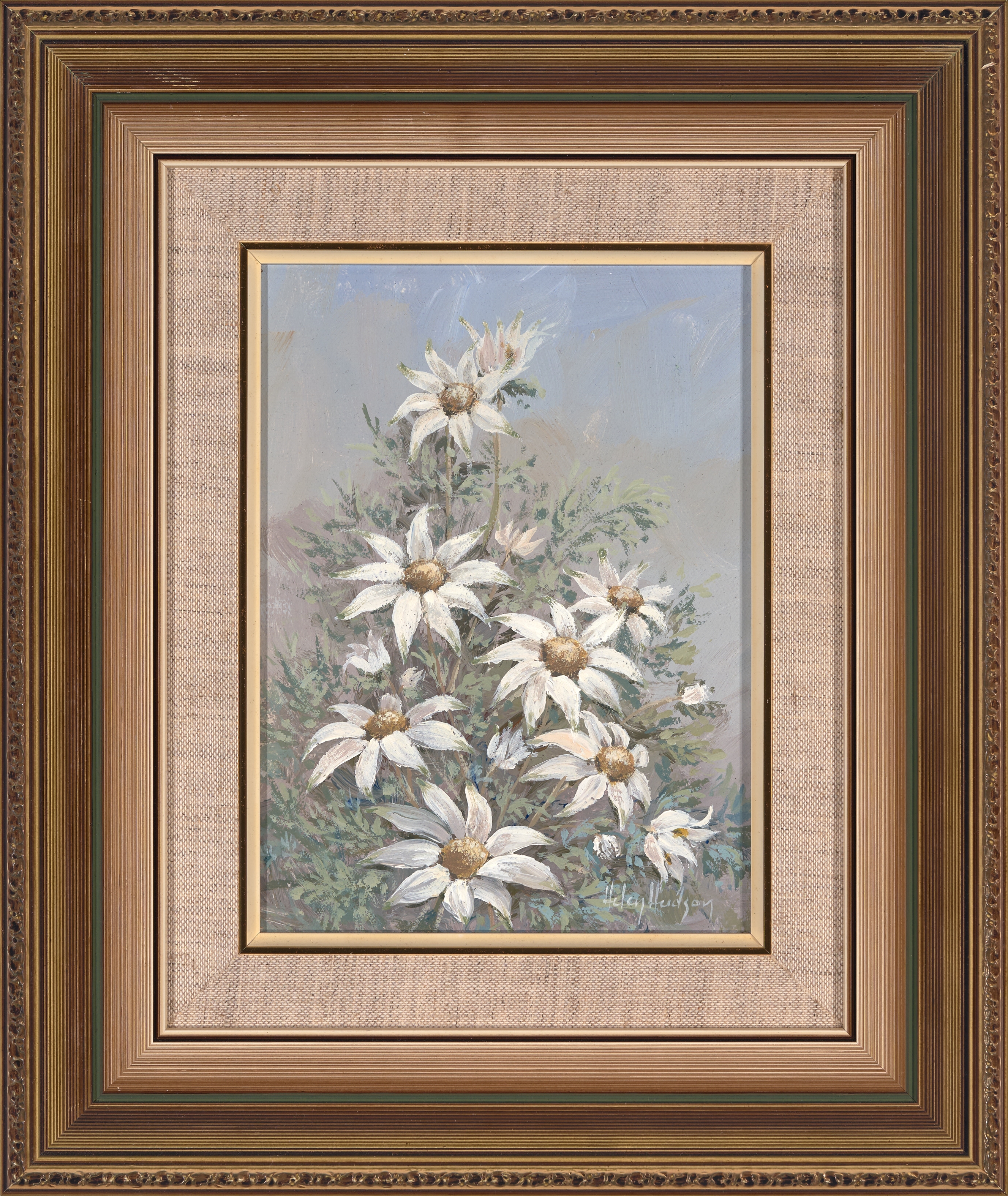 Artwork by Helen Hudson, Flannel Flowers, Made of oil on canvas board