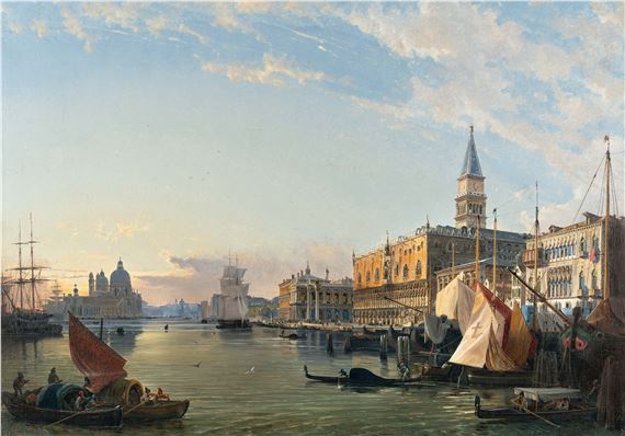 Friedrich Nerly | View over the Bacino di San Marco in Venice (1840 ...
