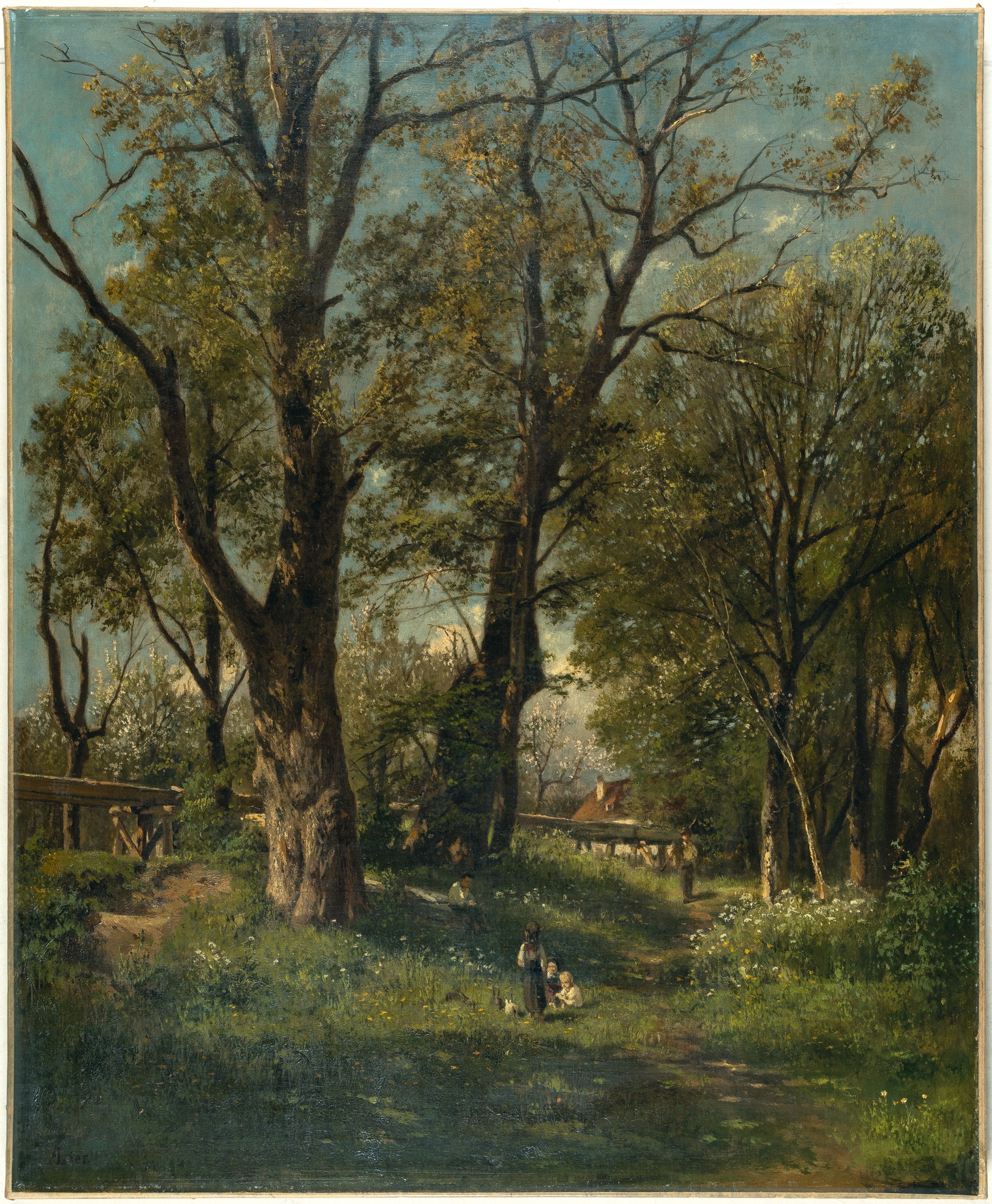 Adolf Heinrich Lier | Spring morning in the forest (1869) | MutualArt