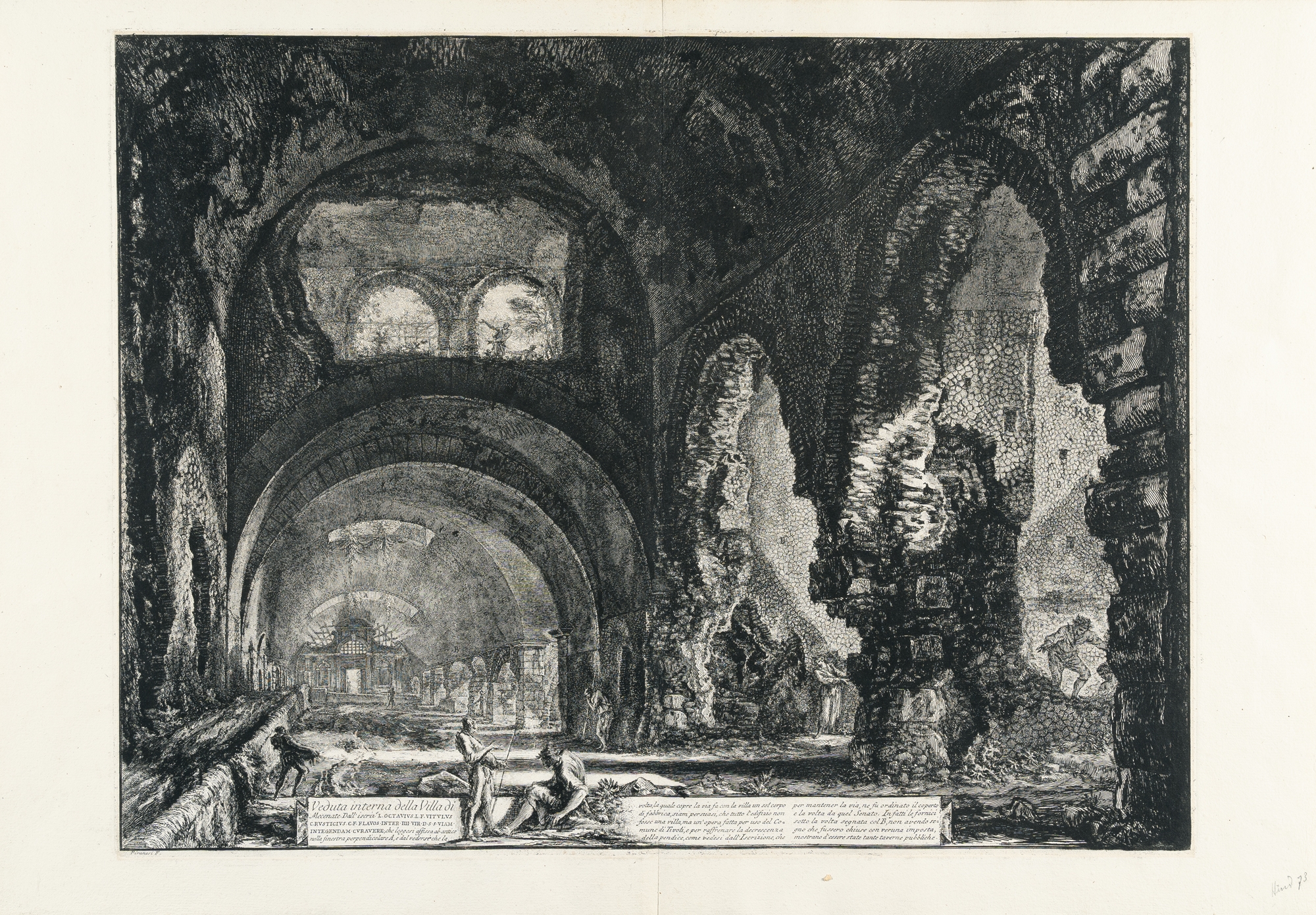 Veduta interna della Villa di Mecenate by Giovanni Battista Piranesi, 1764