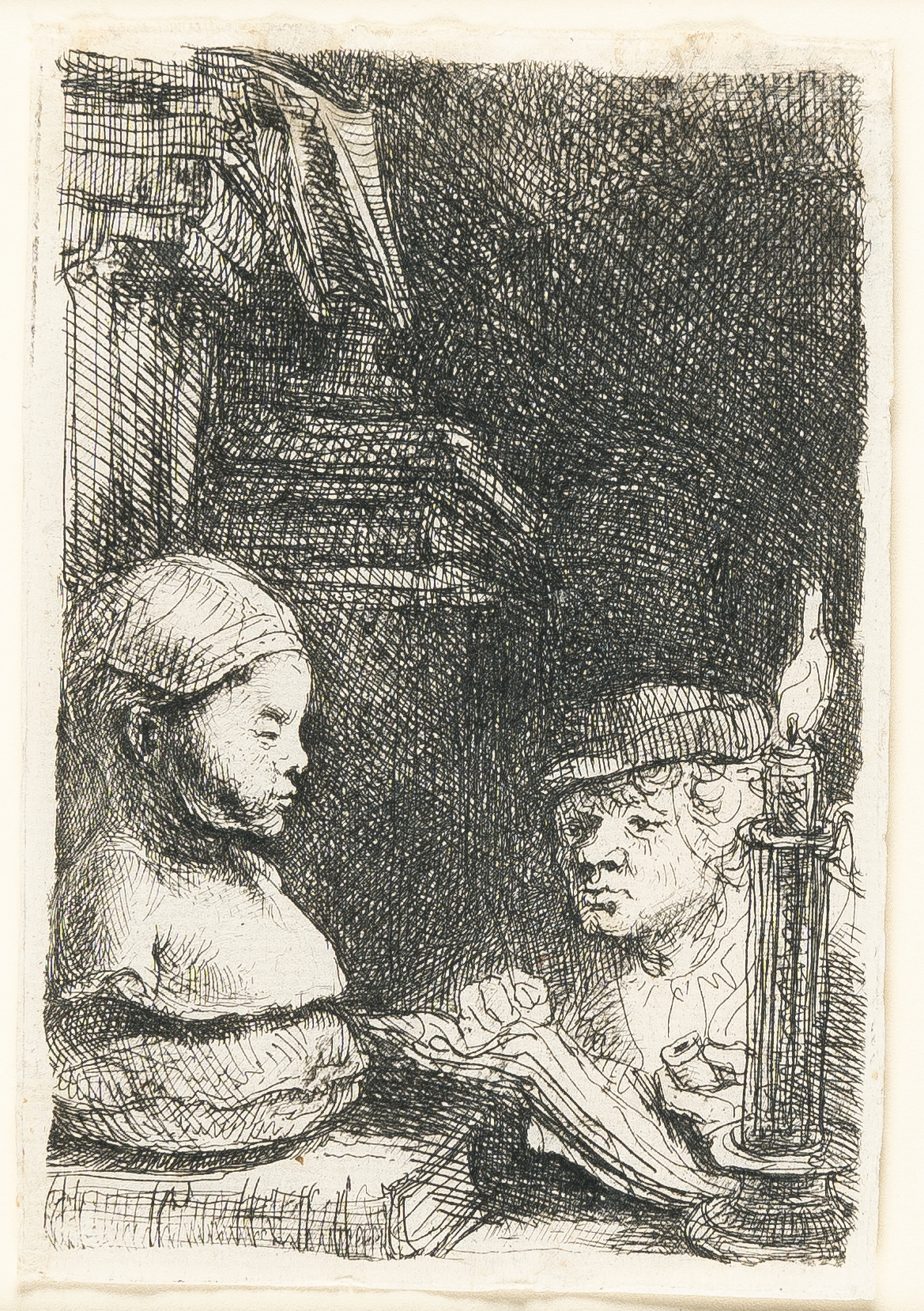 Rembrandt van Rijn | Man Drawing from a Cast (1641) | MutualArt