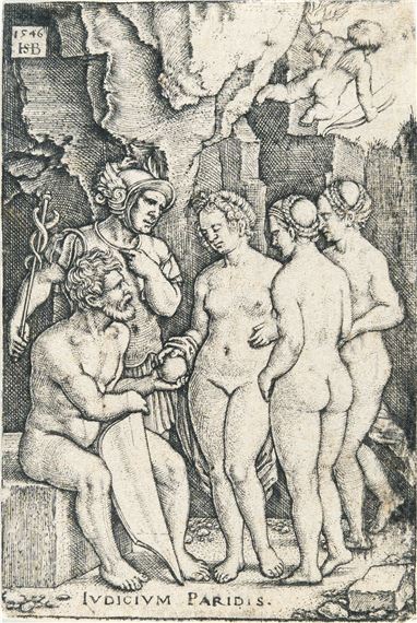 The Judgment of Paris by Hans Sebald Beham, 1546