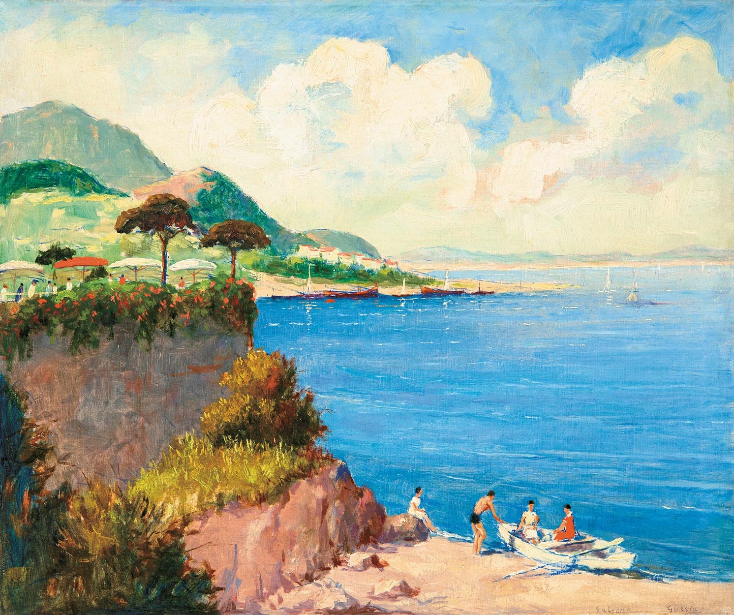 Artwork by Ödön Guzsik, Salerno, Made of Oil on canvas