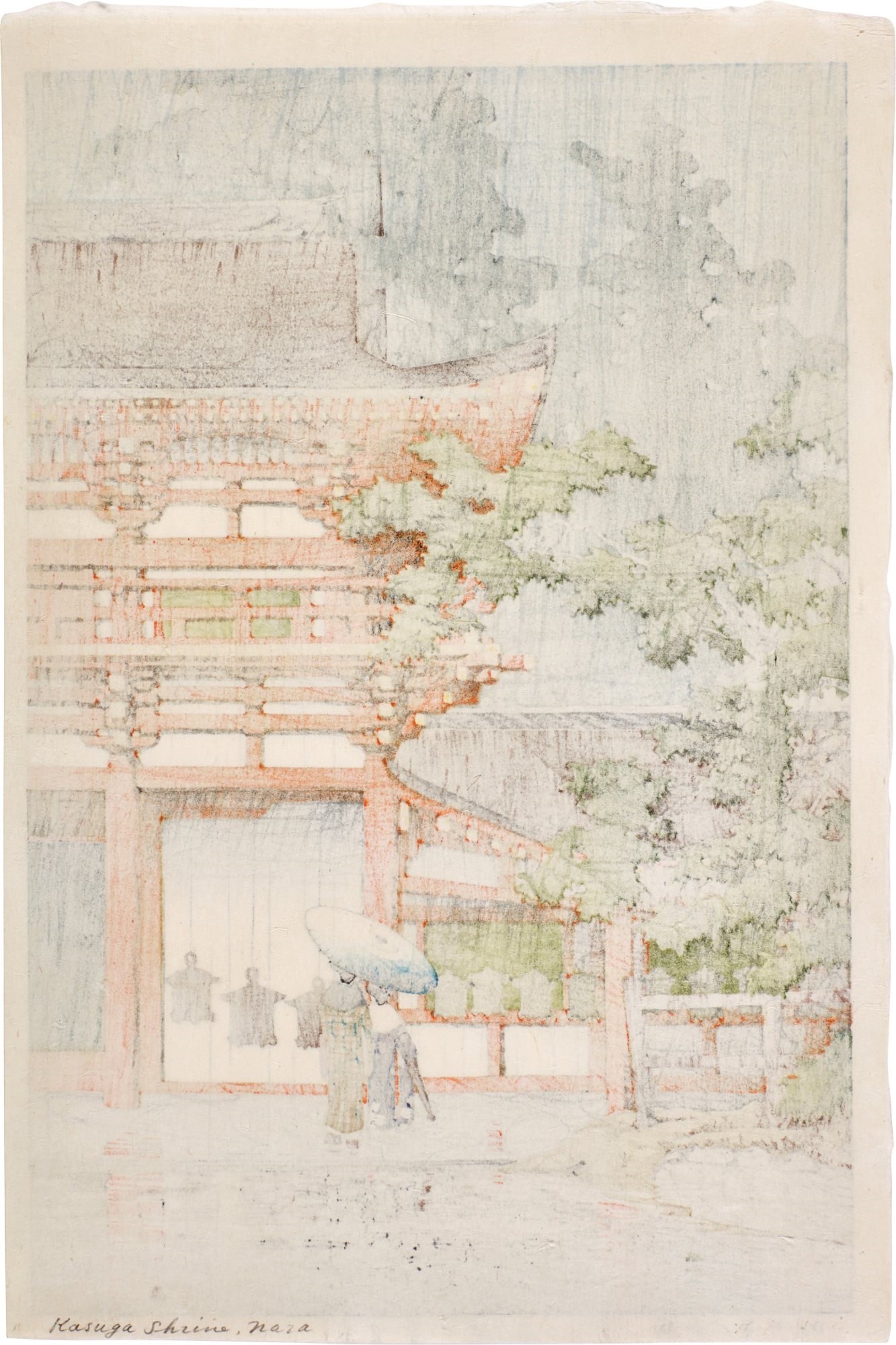 Artwork by Hasui Kawase, The Kasuga Shrine in Nara ( Nara Kasuga jinja ), Made of woodblock print