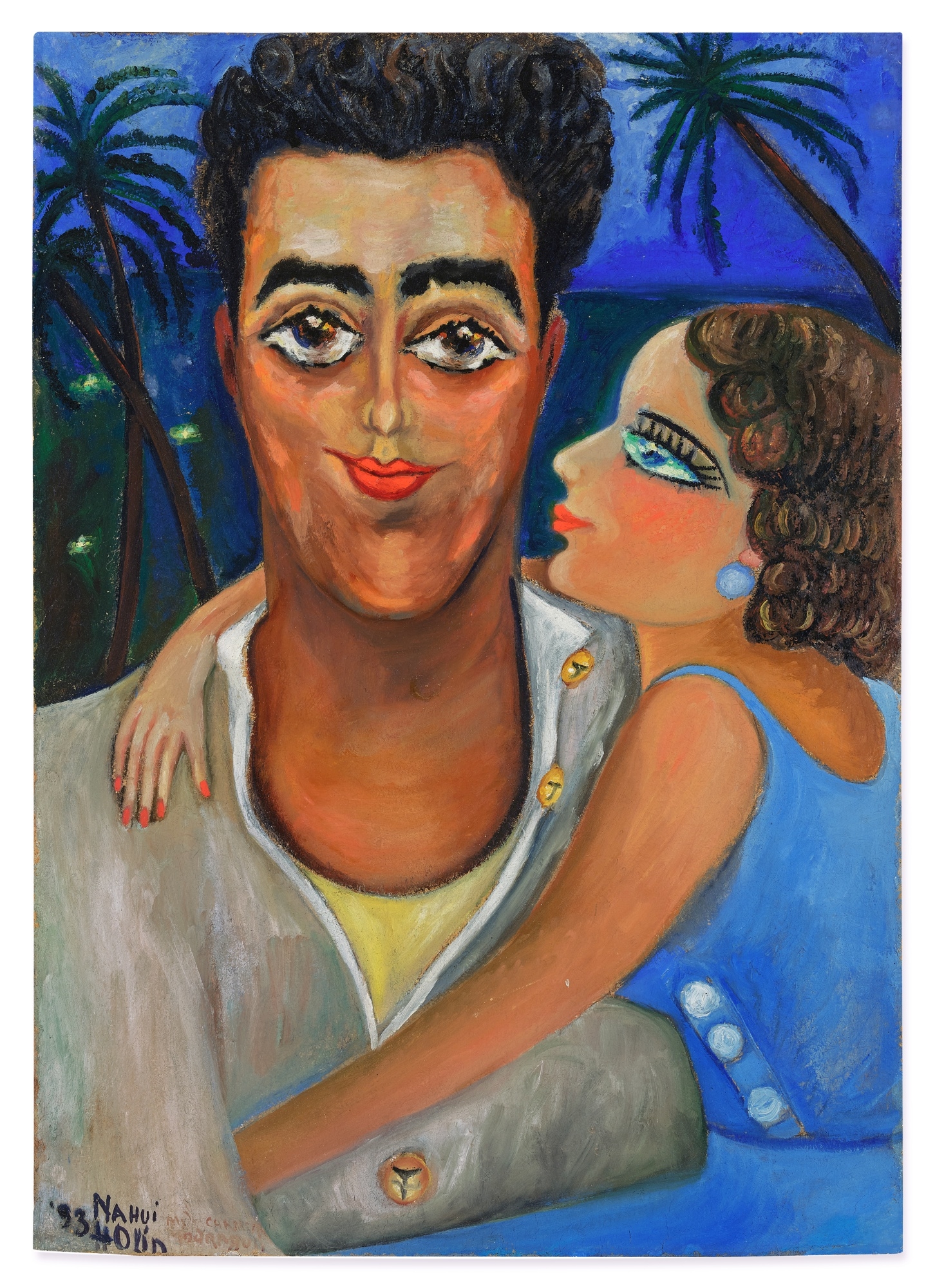 Nahui Ollin | Nahui y Agacino entre palmeras (1934) | MutualArt