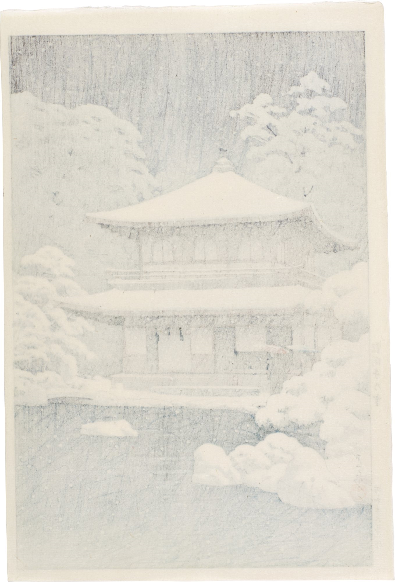 Artwork by Hasui Kawase, Two woodblock prints, Made of woodblock print