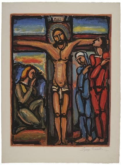 Georges Rouault | Christ en Croix (Crucified Christ) (1936) | MutualArt