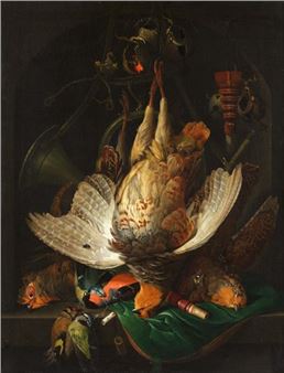 Abraham Mignon Still Life with Game Oil on canvas (relined). 63 x 48.5 cm. - Abraham Mignon