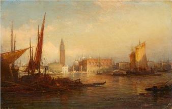 Mecklenburg View of Venice with the Doge's Palace and St - Ludwig Mecklenburg