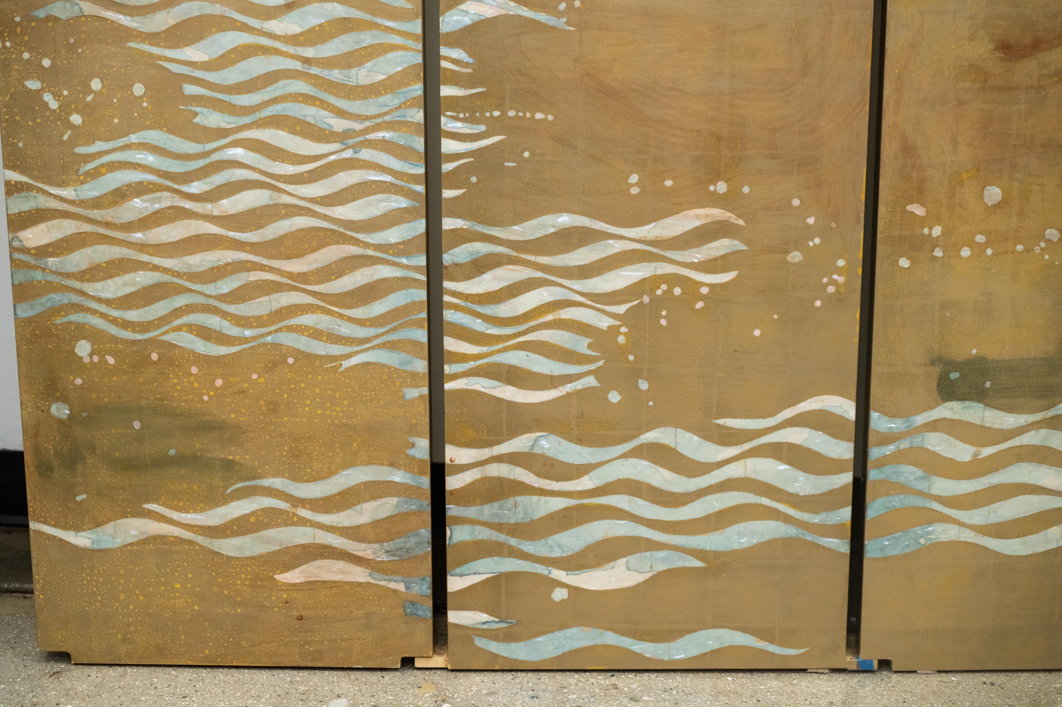 Nancy Lorenz | Moon Gold Wave Screen | MutualArt