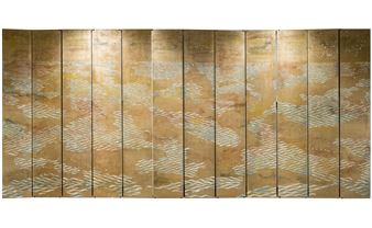 Moon Gold Wave Screen - Nancy Lorenz