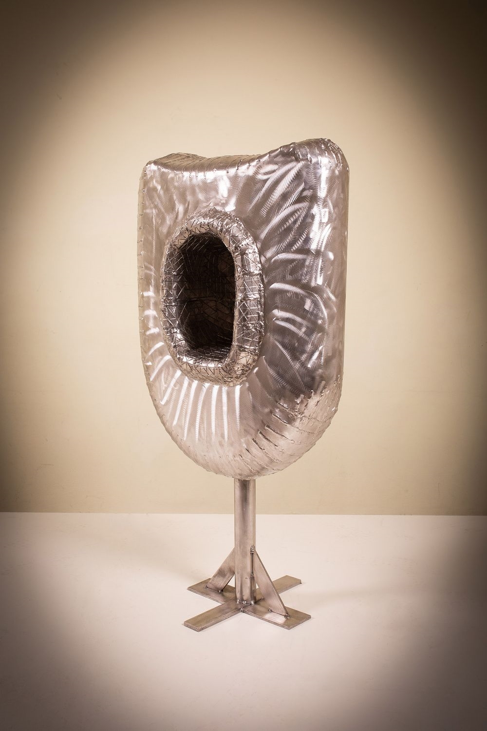 Artwork by John Gibbons, VOICE/ OF ANGELS, Made of Stainless steel