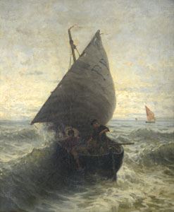 Marina in tempesta by Luigi Steffani